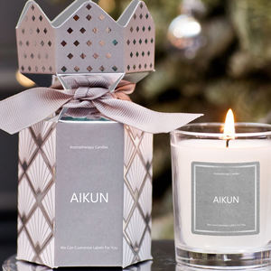 AIKUN Velas Perfumadas de Vidrio de Cera de Soja Personalizadas Premium Lujo Navidad Pascua Decoración Barras Bajo Precio Acción de Gracias Diwali - Product Image 6