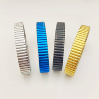 Ensemble de bracelets extensibles en acier inoxydable 316L, bleu, noir, or, argent, torsadés, extensibles, bijoux pour femmes, vente en gros, OEM personnalisé