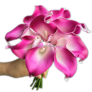 Hecho a mano Real Touch Artificial <span class=keywords><strong>Calla</strong></span> Lily Flower Branch Blanco Púrpura Rojo Rosa PU Mini Callas para Navidad Día DE LA MADRE Pascua - Product Image 1