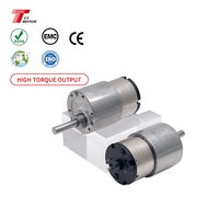 Motor de CC con escobillas TT de 37 mm de diámetro, motorreductor de alto par con engranajes metálicos para dispositivos inteligentes y cerraduras inteligentes
