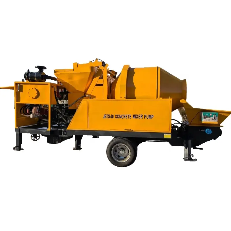 Fully automatic High Pressure Diesel Cement Concrete Pump and Mixer Machine Concrete Pump with Mixer Price