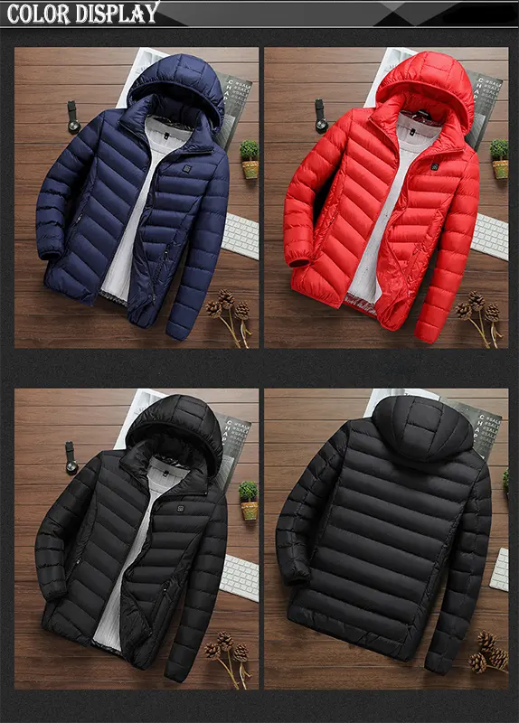 ओईएम ओईडी नई हल्की इलेक्ट्रिक हीटिंग जैकेट आउटडोर गर्म पैडिंग इलेक्ट्रिक जैकेट सर्दियों में बाहर पफर बनियान जैकेट