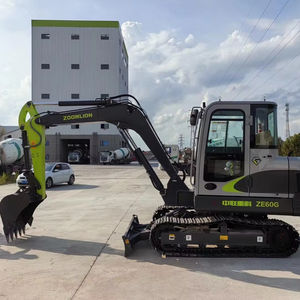 Mini-excavatrice hydraulique Zoomlion ZE60G avec une capacité de 6 tonnes, une benne de 0,23 mètre cube, un moteur Yanmar, une pompe et des composants PLC essentiels - Product Image 1