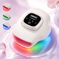 Masseur de mains à double chaleur et luminothérapie RGB, 5 airbags pour les doigts (21), massage étendu du poignet, grand écran tactile, 3 modes, 3 intensités