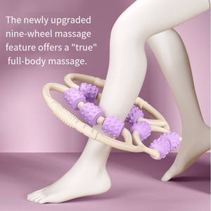 9輪円形マッサージ器多機能ローラーレッグクランプヨガ筋肉リラクゼーション器美しいふくらはぎ脚マッサージ器注射モデル - Product Image 1