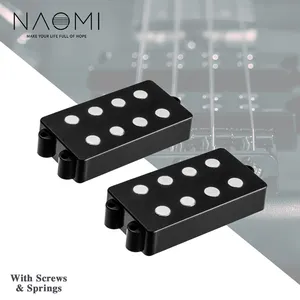 नाओमी 2pcs/सेट खुले शैली 4 स्ट्रिंग इलेक्ट्रिक बास पिक सिरेमिक चुंबक एन/बी 54/57mm पोल रिक्ति के लिए पिक संगीत आदमी शैली बास