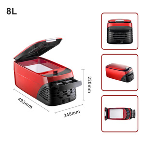 Rigocolku — réfrigérateur portable de <span class=keywords><strong>voiture</strong></span> 8l, glacière pour véhicule, avec fonction de congélation et de chauffage, couleur noire, dc 12v, 24v - Product Image 4