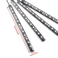 Kit d'éclairage d'ambiance intérieur de voiture 4 pièces - Bande lumineuse LED néon pour l'intérieur de la voiture