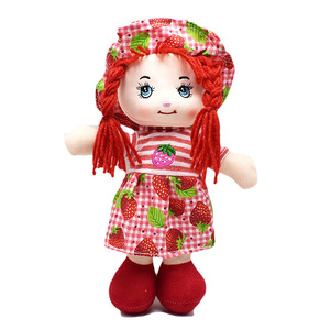 Muñeca de Peluche de Fresa Adorable al por Mayor con Sombrero Rosa y Naranja, Ropa Temática de Frutas, Regalo para Niñas - Product Image 2