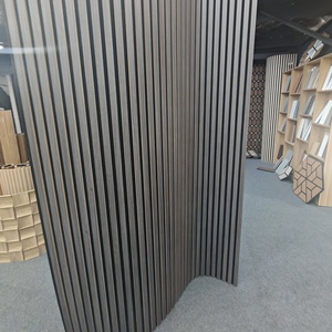 Hiện Đại 3D PVC Veneer Sóng Linh Hoạt Xoăn Bendable Cong Slat Acoustic Tấm Trần Cho Studio Dự Án Khách Sạn - Product Image 2