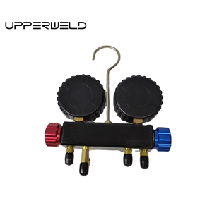 호스가 있는 HVAC 게이지 AC 매니폴드 게이지 세트 <span class=keywords><strong>R134A</strong></span> <span class=keywords><strong>R410A</strong></span> R404A R22 냉매 게이지 안전하고 안정적인 호스 - Product Image 5