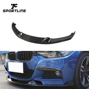 แยกคาร์บอนไฟเบอร์ F30สปอยเลอร์หน้ารถสำหรับ BMW F30 318i 320i 328i 330i M Sport 2013-2018