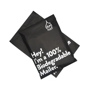 Custom mailing shipping compostable courier bags for clothing dresses logo biodegradable plastic poly mailer bag