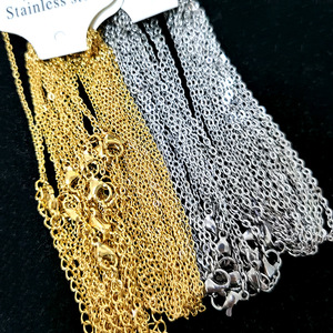 Stainless Steel <b>Cross</b> Necklace 45+5cm Clavicle <b>Chain</b> With Extension <b>Chain</b> Unisex Gift Jewelry - Product Image 1