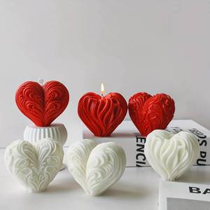 MUYULINS DIY Love Theme Scented Candle <b>Silicone</b> Mold Irregular Shape Handmade Valentine's Day Gift Craft Supplies - Product Image 1