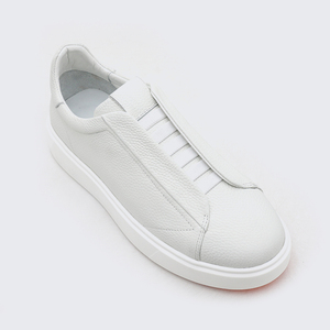 Lanci Shoe Factory Full Customize Full Grain Napa Genuine Leather Men <strong>White</strong> Shoes with Logo Label Designer <strong>Sneakers</strong> - Product Image 3