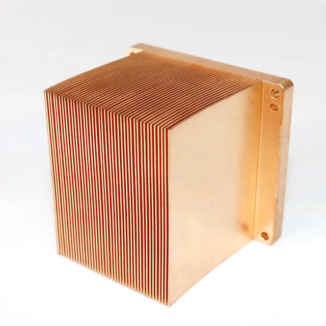 Pure Copper Skiving Fin Heatsink Copper Stamping LED Heat Sink Gold Cases Square 6000 Series Aluminum Profiles Rohs ISO 9001