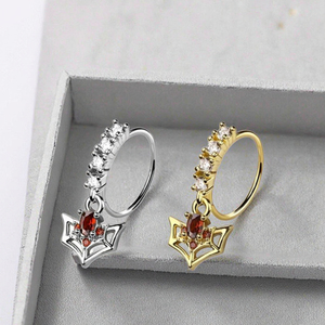 Xincfocus Trendy Piercing al naso <span class=keywords><strong>ragnatela</strong></span> anello naso pieghevole in acciaio inox gioielli per il corpo per le donne degli uomini - Product Image 5