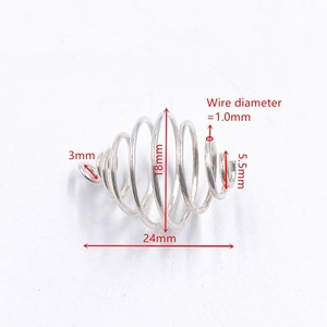 Boucles d'oreilles OEM en plaqué argent créatif Boucles d'oreilles durables en forme de cage à perles avec style bobine stable - Product Image 5
