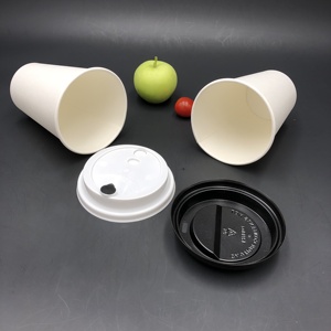Gobelet en papier jetable biodégradable et compostable, revêtu de PLA, pour les plats à emporter de <span class=keywords><strong>McDonald</strong></span>'s, gobelet à café en papier avec couvercle - Product Image 4