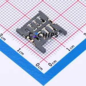 HYCW350-SIM06-160B SIM Card Connector SMD Connector Plug-In Type Micro SIM Card Card Holder No Card Detection - Product Image 2