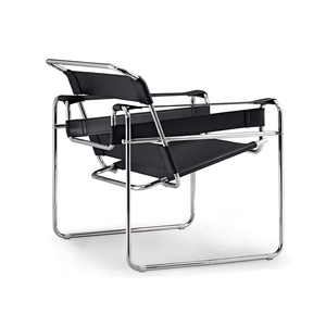 Fauteuil d'appoint électrique moderne en similicuir noir avec structure <span class=keywords><strong>tubulaire</strong></span> en acier pour salon, chambre et hôtel - Product Image 4