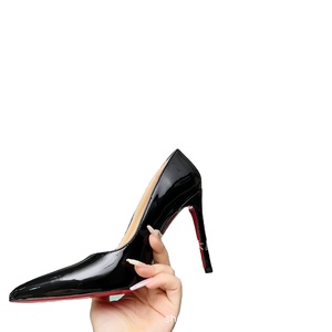 Zapatos de Tacón Alto Rojos para Mujer, Diseño Kate, Sandalias de Tacón Alto con Punta, Zapatos Clásicos Negros Elegantes para Fiesta - Product Image 2