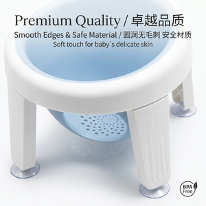 Baby Bath <b>Stool</b> Blue 0-12 Months Folding Bath Seat For Infant Toilet Use - Product Image 2
