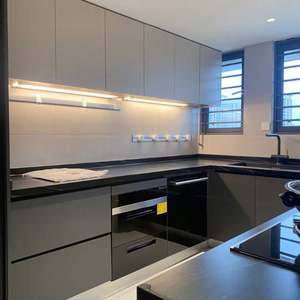 New Arrival Modern Cabinet Design Luxury Custom Solid Wood Tall Cabinets Living Room <b>Furniture</b> <b>Kitchen</b> Cabinets - Product Image 2