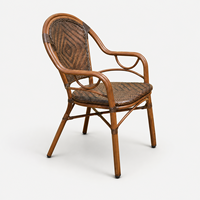 Ensemble de salle à manger d'extérieur pas cher, moderne, en alliage d'aluminium, table et chaises pour villa, hôtel, jardin et complexes hôteliers