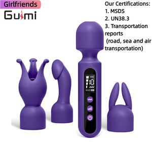 Вибратор-палочка с ЖК-дисплеем и 3 насадками, стимулятор клитора и точки G, секс-игрушка для пар, женский вибратор - Product Image 1