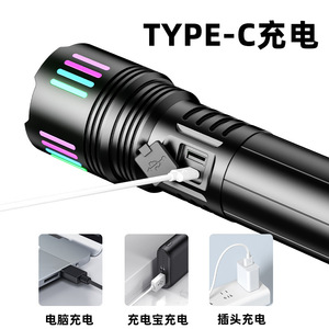 ไฟฉายเลเซอร์สีขาวแบบซูมได้ ชาร์จซ้ำได้ ระยะส่อง 1000 เมตร ปรับโฟกัสได้ ใช้กลางแจ้ง พร้อมโหมด SOS - Product Image 4