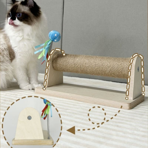 Arredamento per Animali Domestici da Interno, Resistente Tiragraffi per Gatti in Sisal con Giocattolo a Molla e Palla su Pista per Soggiorno e Camera da Letto - Product Image 2