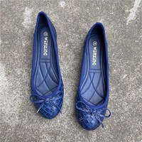 Chaussures Plates Confortables pour Femmes, Modèle Tressé, Bout Rond, Laqué, avec Nœud Décoratif, Style Patchwork, Ballerines Décontractées