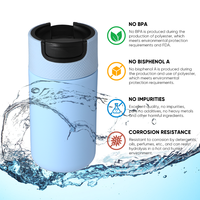 Everich Tasse à thé en acier inoxydable 304 à double paroi isolée, tasse à café/lait graduée avec bouteille sous vide pour les voyages, cadeau