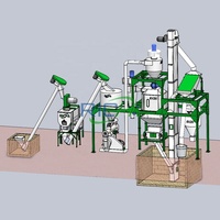 RICHI 1-2 T/H à petite échelle une usine complète de production d'aliments pour poulets pour animaux à vendre
