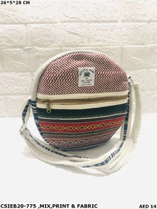 Bolso de compras de un hombro con estampado Retro de cáñamo de algodón nuevo hecho a mano, bolso informal elegante para salidas a la moda - Product Image 4