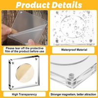 Boîtier de présentation magnétique personnalisé en acrylique transparent pour pièces de monnaie, badges, médailles de défi et médailles préservées, support de rangement pour collectionneur