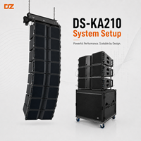 Sistema de Sonido Line Array Activo Compacto Doble de 10 Pulgadas, Subwoofer de 600W-1000W, Altavoz de Bajos para Exteriores, Ideal para Espectáculos y Escenarios