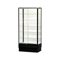 Vitrine d'exposition moderne haut de gamme en verre – Vitrine en verre trempé avec structure en alliage d'aluminium, éclairage LED, taille/logo personnalisés, OEM/ODM pour