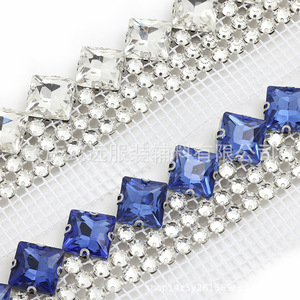 Adornos de cristal cuadrados de 5 mm con base plana de 12x12 para joyería DIY, ropa y accesorios. - Product Image 4