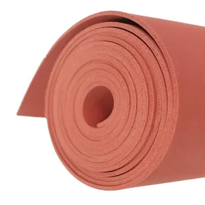 Custom Size Gray Red Orange White Black Silicone Sponge Rubber Foam Sheet High-Temperature Pad for Heat Press Printing Machine