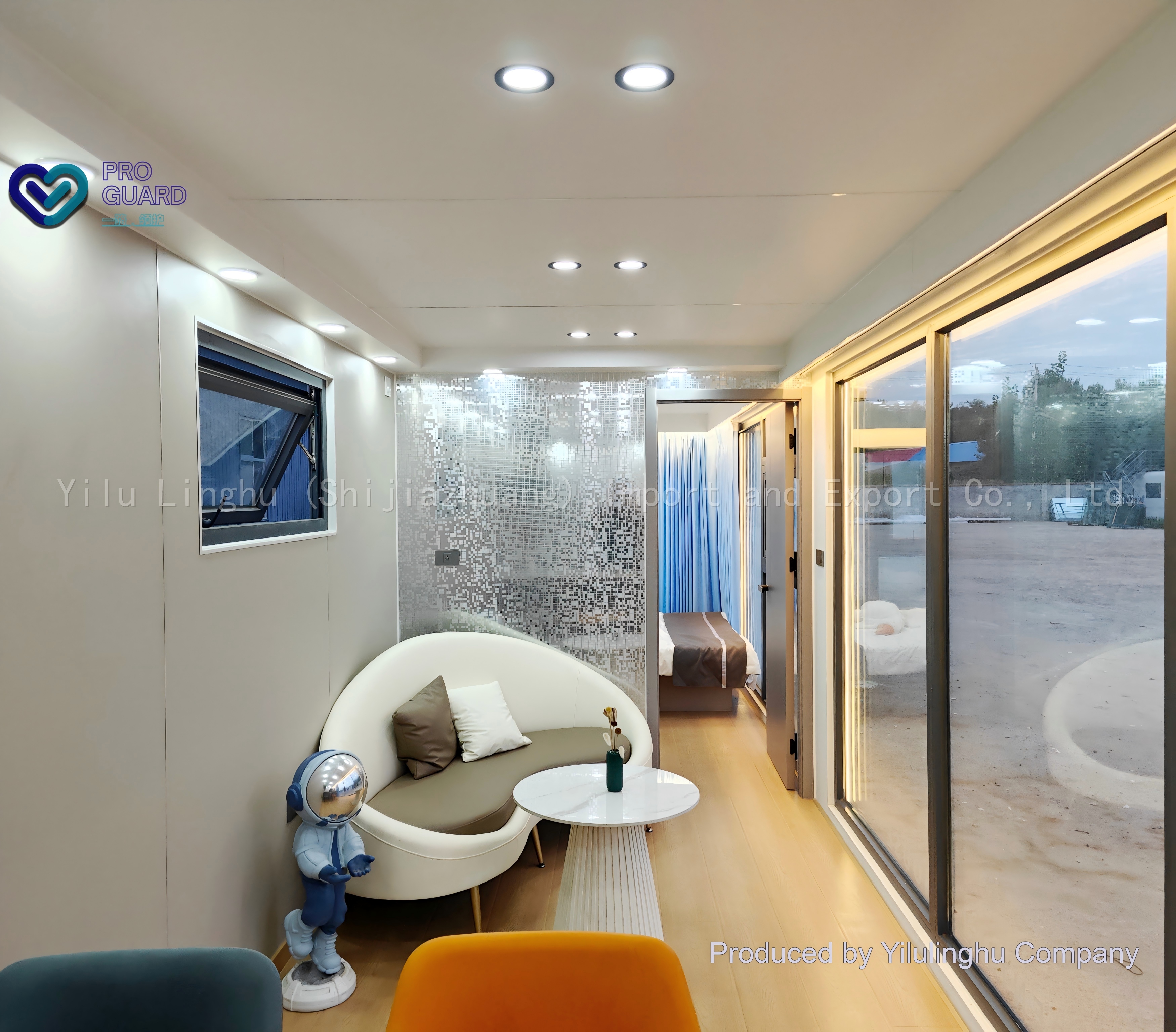 Luxurious 12m Prefabricated Steel Structure Pod-Shaped Apple Cabin Kit Movable Houses for Office Living Room Bedroom 2