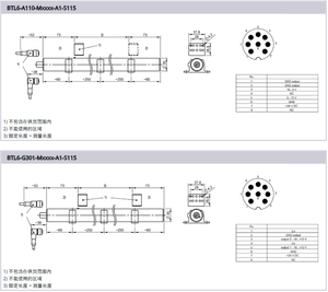 Capteur de déplacement linéaire Balluff BTL6-A500-M0508-E2-LA00,3, contrôle en boucle fermée adapté aux équipements de machines d'ingénierie - Product Image 1