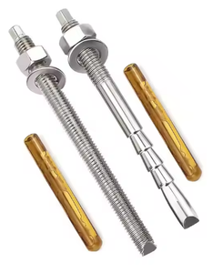 สมอเรือเคมี <span class=keywords><strong>M20</strong></span> M16 M10 M8สมอเคมีชุบสังกะสีชนิดกรวยคว่ำพร้อมแคปซูลเรซินเคมีสำหรับคอนกรีต - Product Image 1