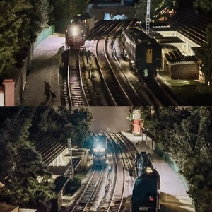 Diorama de train personnalisé à l'échelle HO 1:87, grand dépôt ferroviaire, compatible avec Piko <span class=keywords><strong>Roco</strong></span>, 140x80cm - Product Image 2