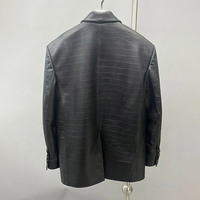 Manteau en cuir d'agneau de haute qualité Jancoco pour femmes, sur mesure, grande taille, véritable texture crocodile
