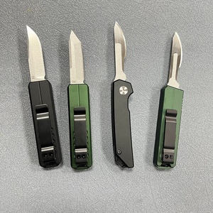 سكاكين مشرط خفيفة الوزن ، سكاكين جراحية مفيدة EDC مع 10 gs تصميم رائع ، قاطع صندوق شفرات D2 - Product Image 5