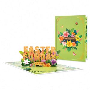 Nueva Tarjeta de Felicitación 3D, Escultura de Papel, Regalo de Feliz Pascua - Product Image 1