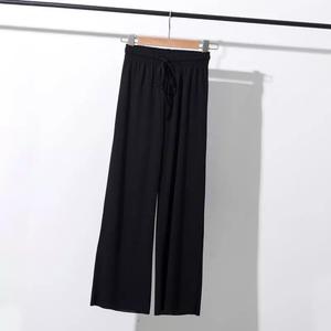 <span class=keywords><strong>Pantalon</strong></span> ample à jambes larges pour femme, style été droit et élégant, taille haute amincissante, décontracté - Product Image 4